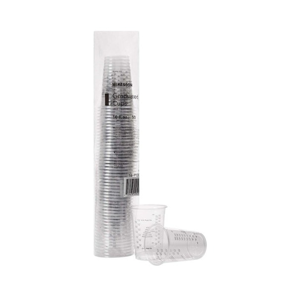 Mckesson Graduated Drinking Cup, 10 oz., Clear, 50/Sleeve, 50PK 16-PDC10G - main